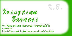 krisztian baracsi business card